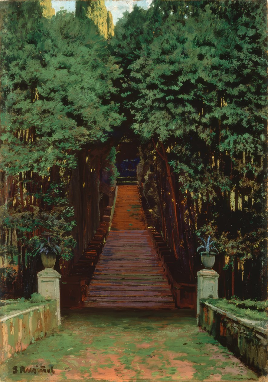 Scala nel giardino da Santiago Rusiñol