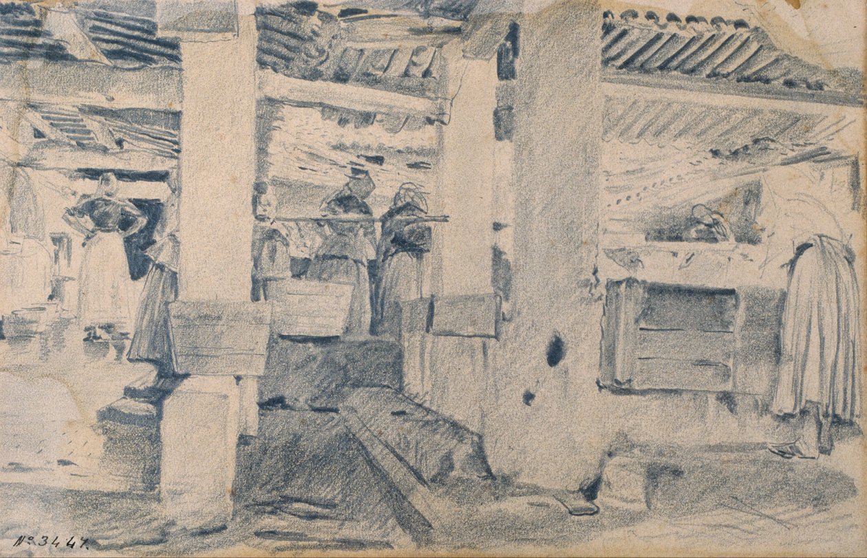 Interno del lavatoio da Santiago Rusiñol