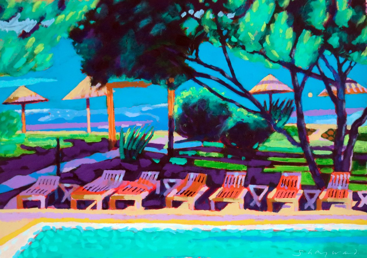 La Mer # , 2022 (acrilico su tavola) da Sara Hayward