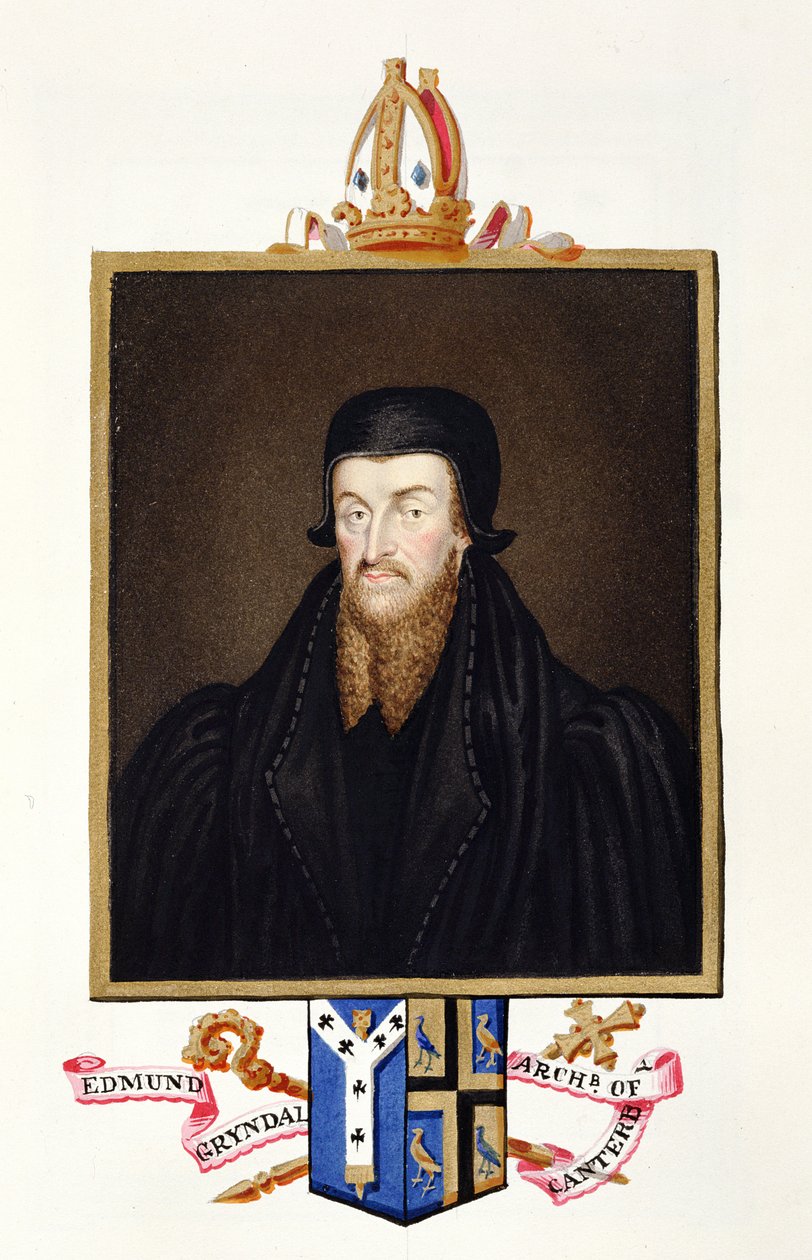 Ritratto di Edmund Grindal (c.1519-83) arcivescovo di Canterbury da 