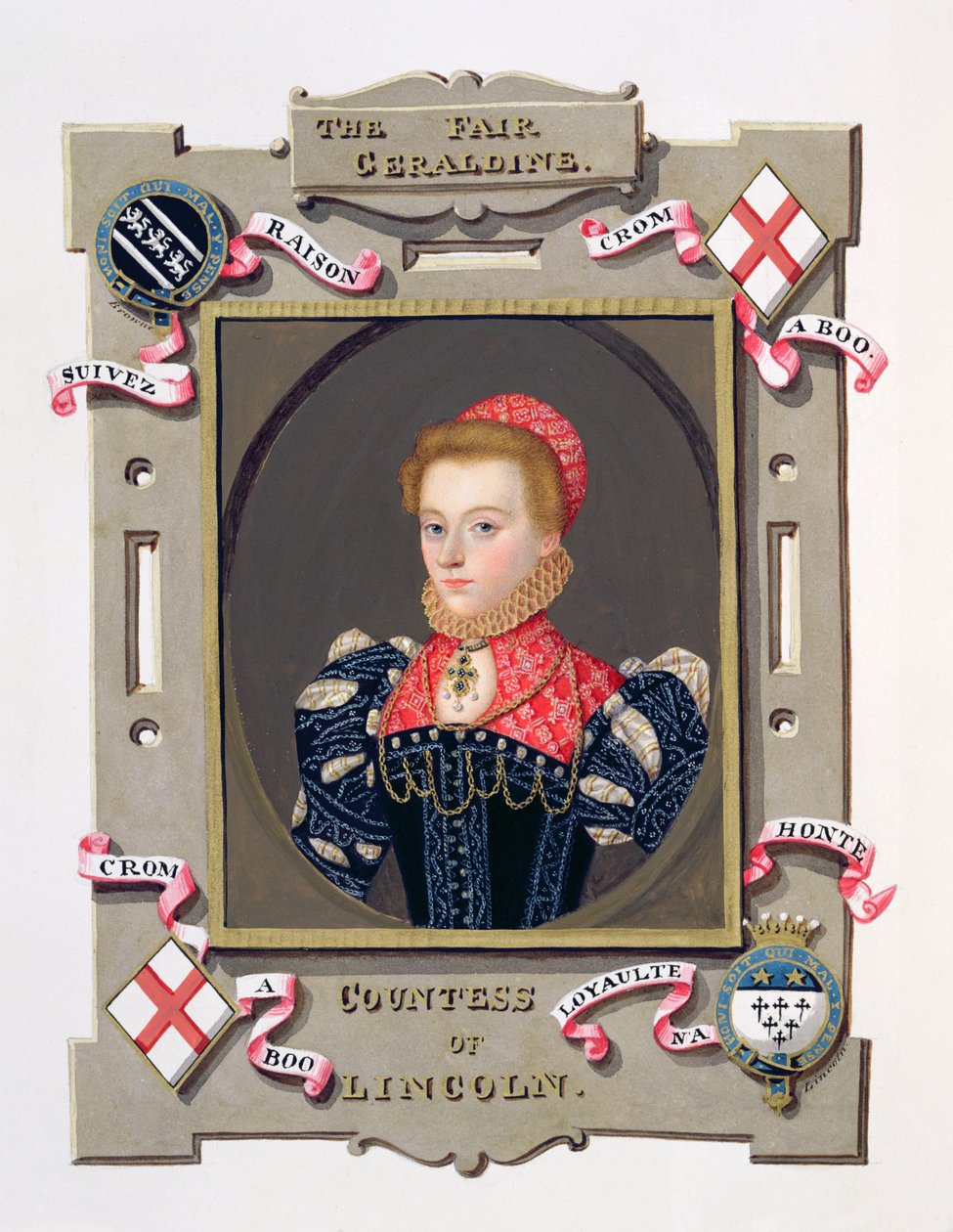 Ritratto di Elizabeth Fitzgerald (c.1528-89) Contessa di Lincoln da 