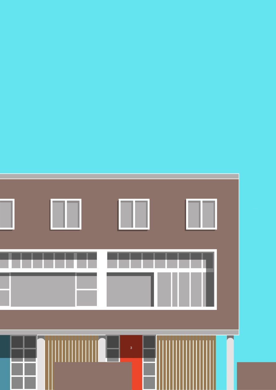 1-3 Willow Road, 2020 (digitale) da Sarah Evans