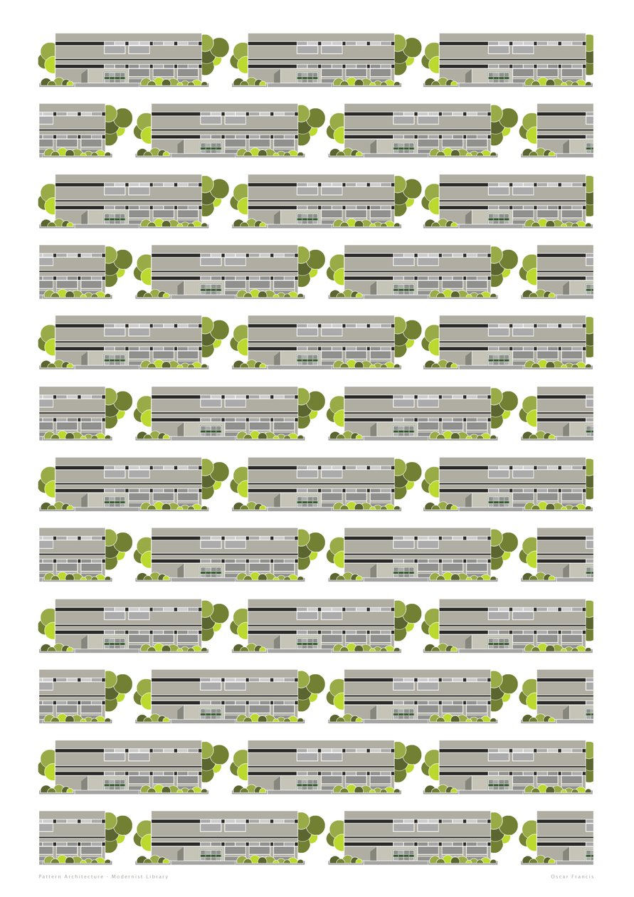 Biblioteca modernista, 2015 (digitale) da Sarah Evans