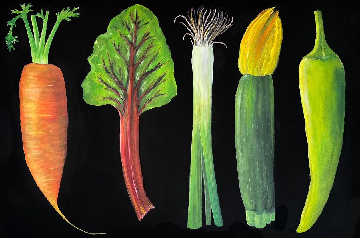 Verdure, 2024 (olio su tela) da Sarah Thompson Engels