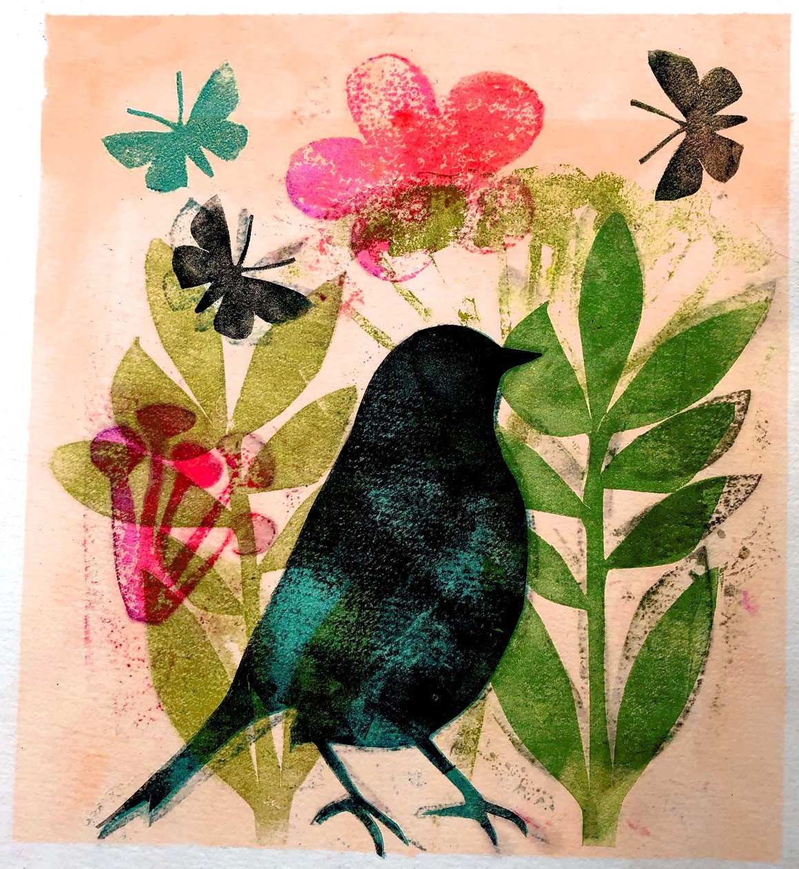 Uccello e farfalla, 2019 da Sarah Thompson Engels