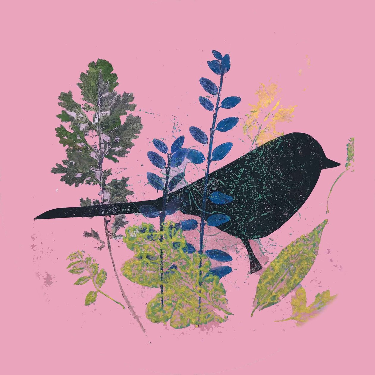 Uccello e Foglie, 2019 da Sarah Thompson Engels