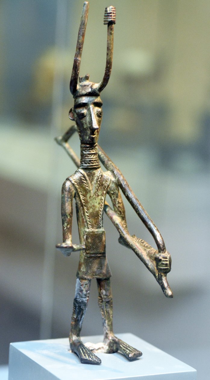 Figurina di bronzo di un guerriero, c.1800-1200 a.C. da Sardinia Nuragic Civilization