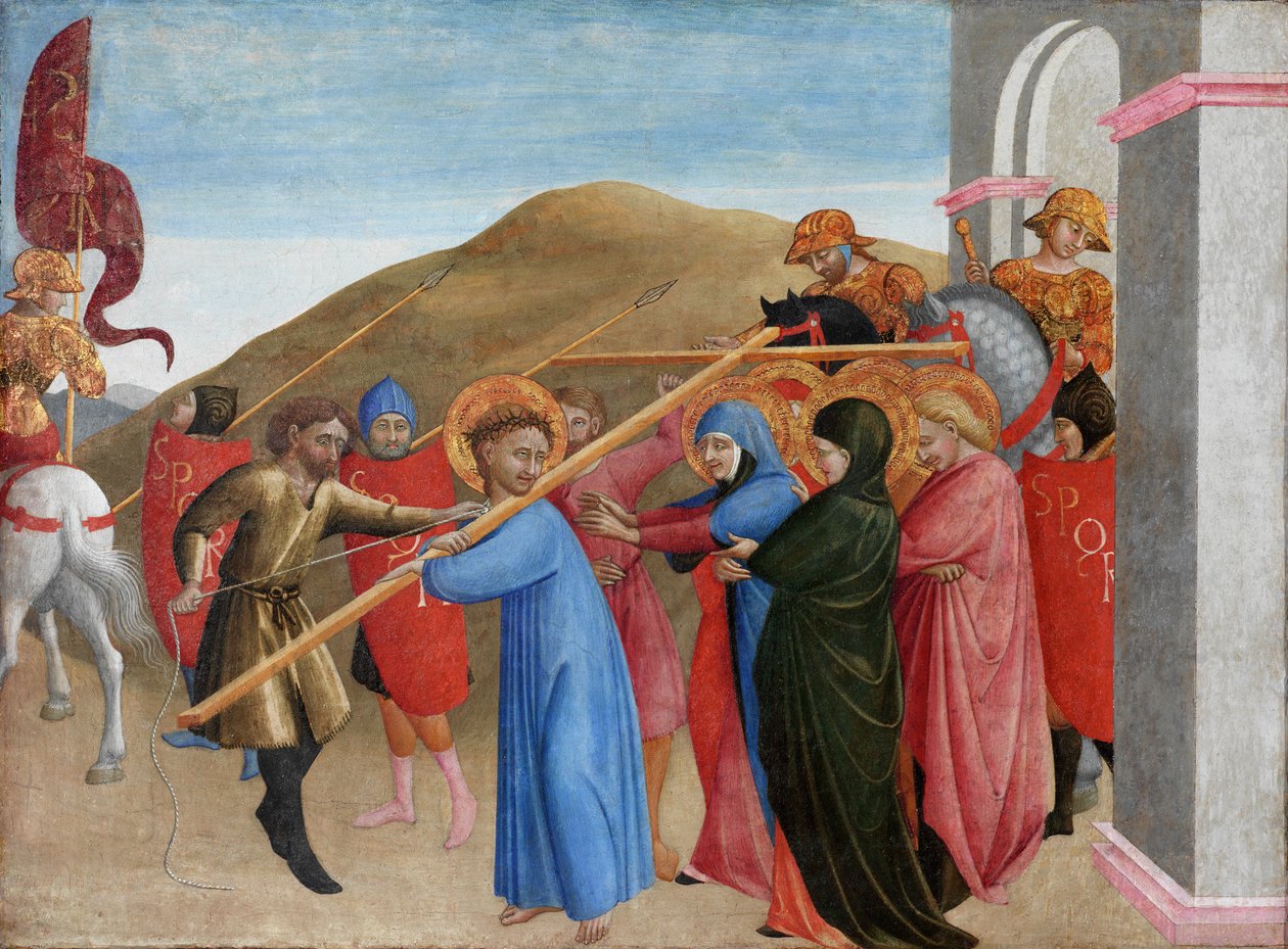 La processione al Calvario, 1437-1444 da Sassetta c.1392 1450 Sassetta c.1392 1450