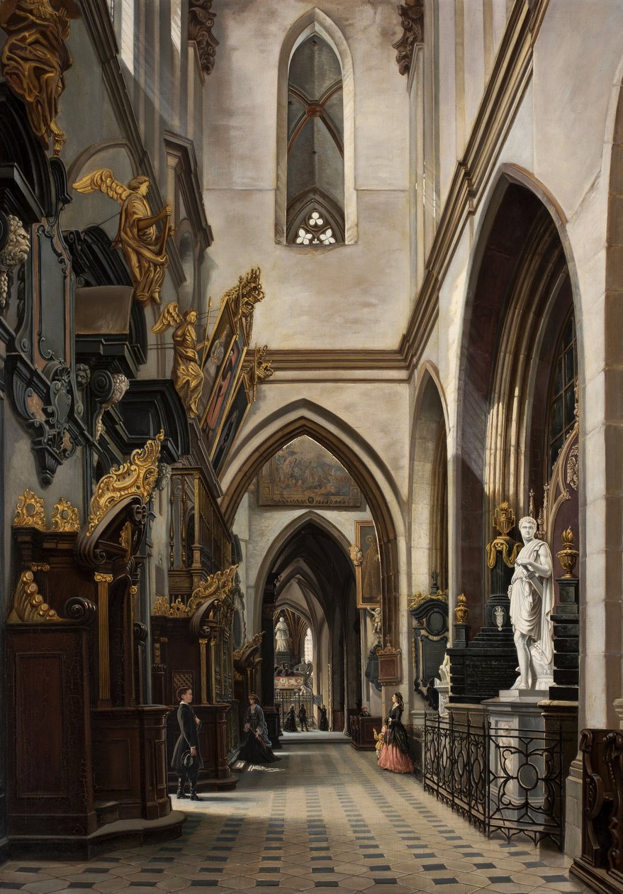 Veduta della navata della Cattedrale di Wawel da Saturnin Swierzynski
