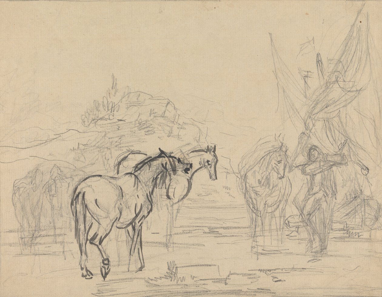 Cartone per "Gulliver che lascia la terra degli Houyhnhms" da Sawrey Gilpin