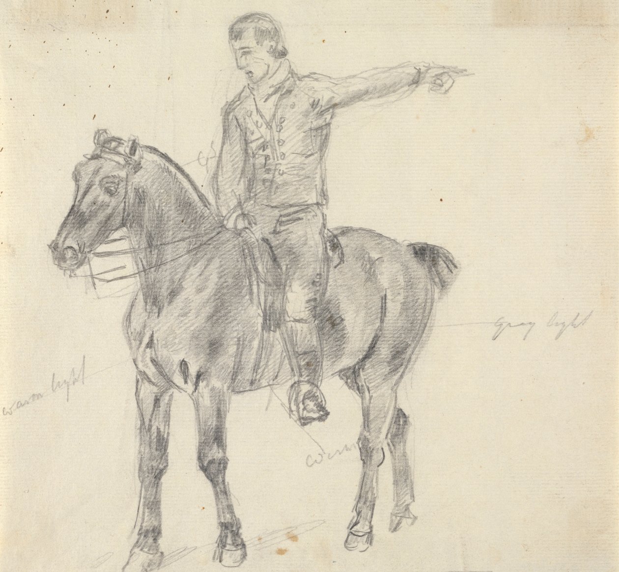 Figura a cavallo rivolta a sinistra da Sawrey Gilpin