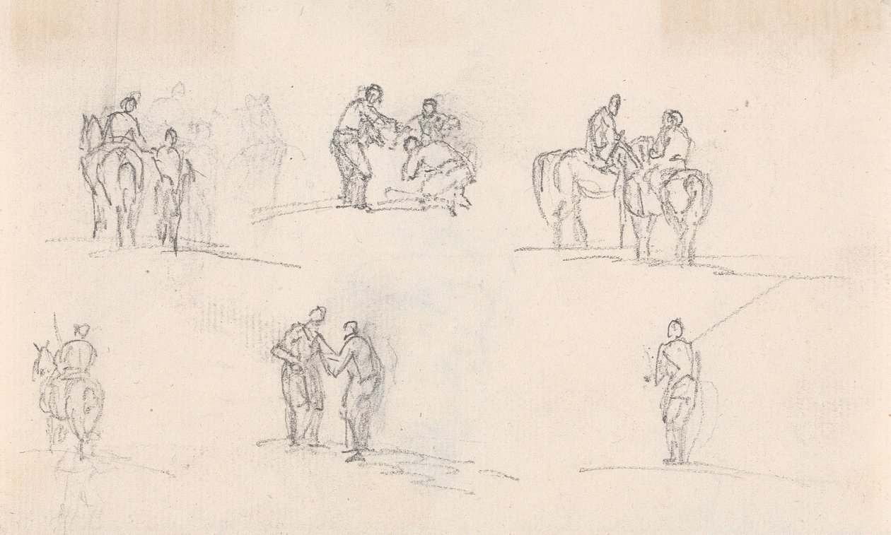 Sei studi di figure a cavallo da Sawrey Gilpin