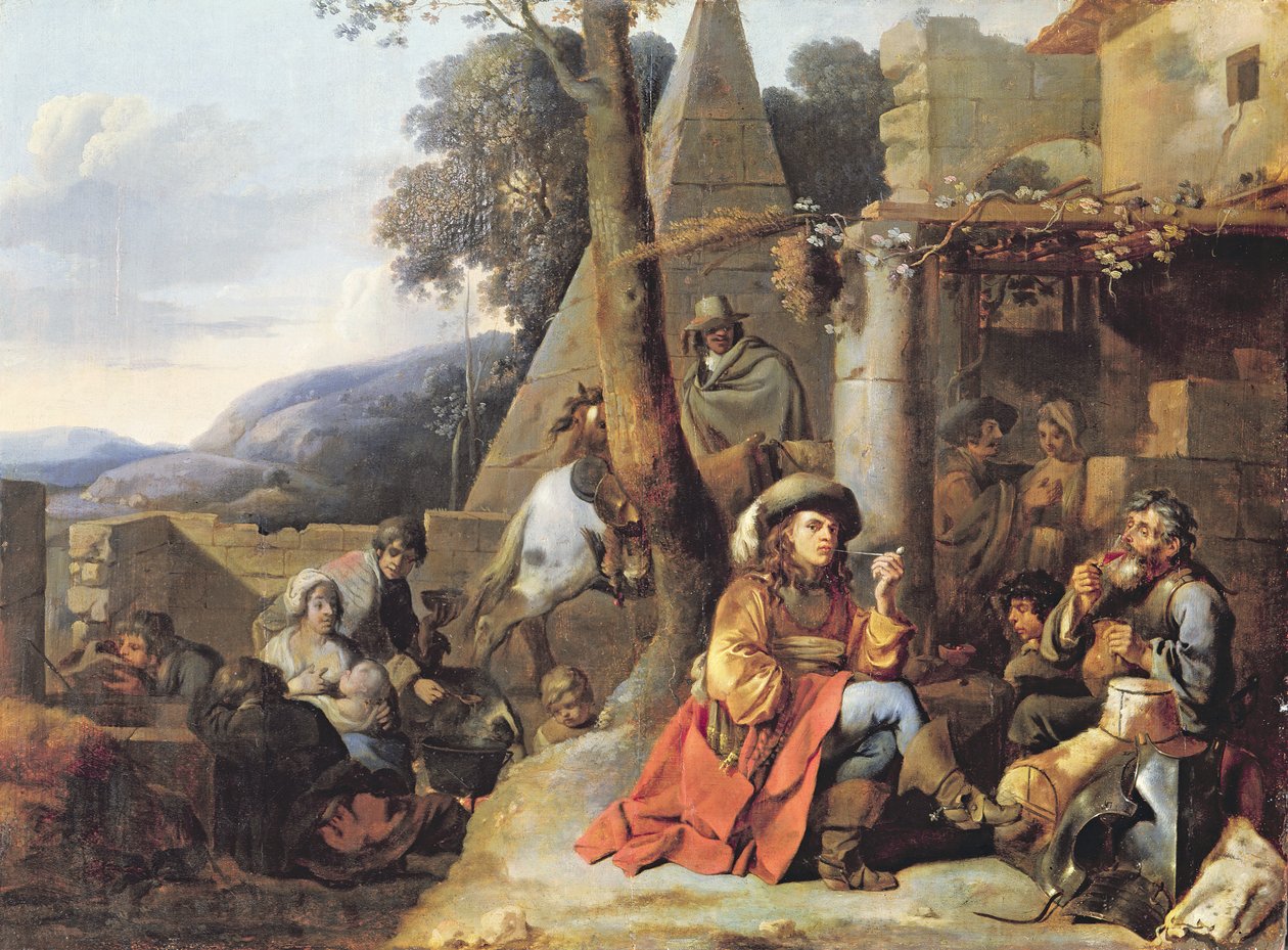 Bohémiens e Soldati a Riposo da Sébastien Bourdon