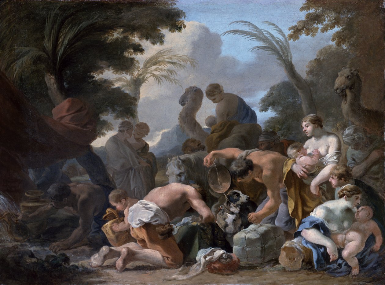 Labano che cerca tra gli averi di Giacobbe, c.1634-37 da Sébastien Bourdon
