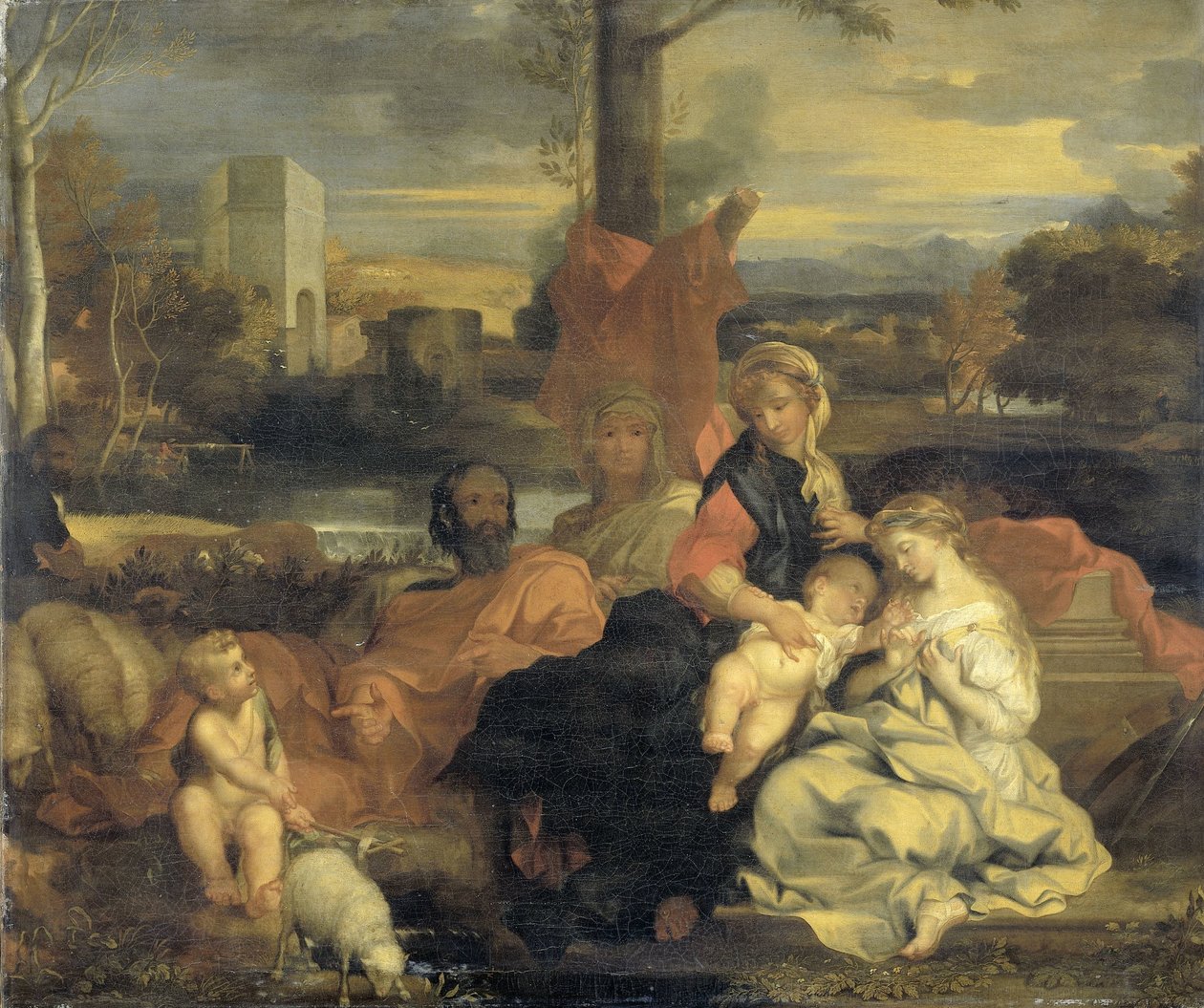 Il Matrimonio Mistico di Santa Caterina da Sébastien Bourdon (follower of)
