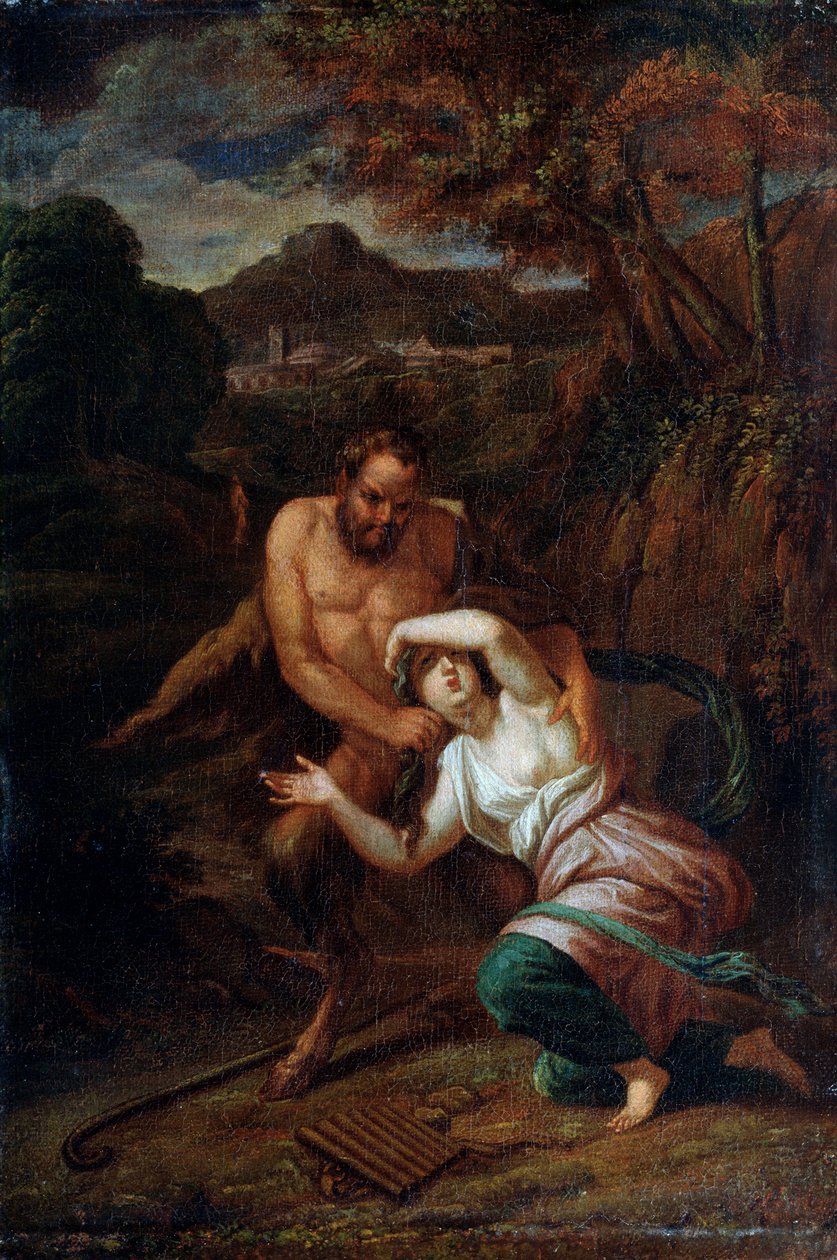 Pan e la ninfa Siringa, XVII secolo da Sébastien Bourdon