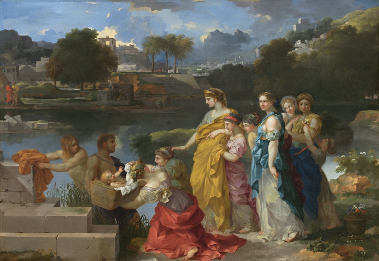 Il ritrovamento di Mosè da Sébastien Bourdon