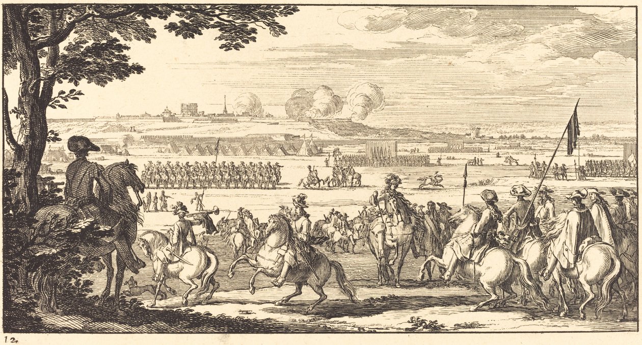 Paesaggio con un esercito da Sébastien  Le Clerc I