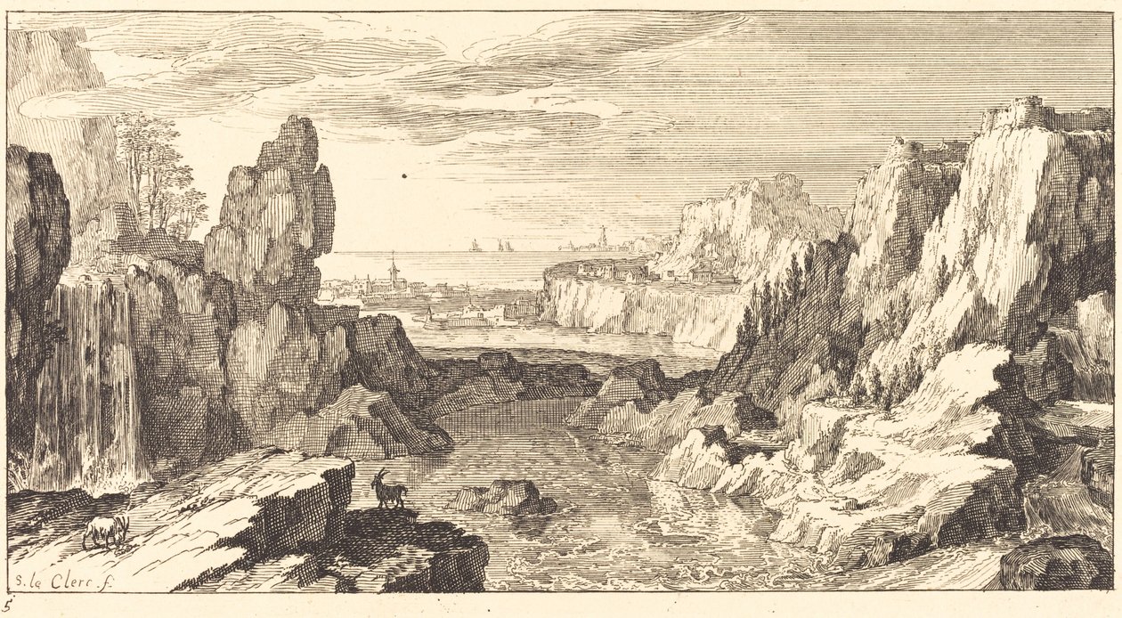 Paesaggio montano da Sébastien  Le Clerc I