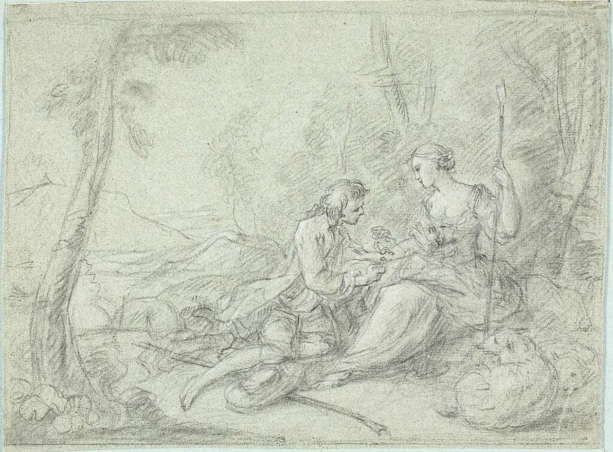 Pastore e Pastora da Sébastien Le Clerc the Younger