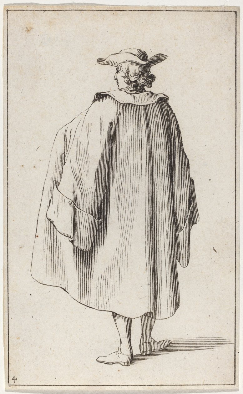 Uomo in piedi visto da dietro da Sébastien Le Clerc the elder