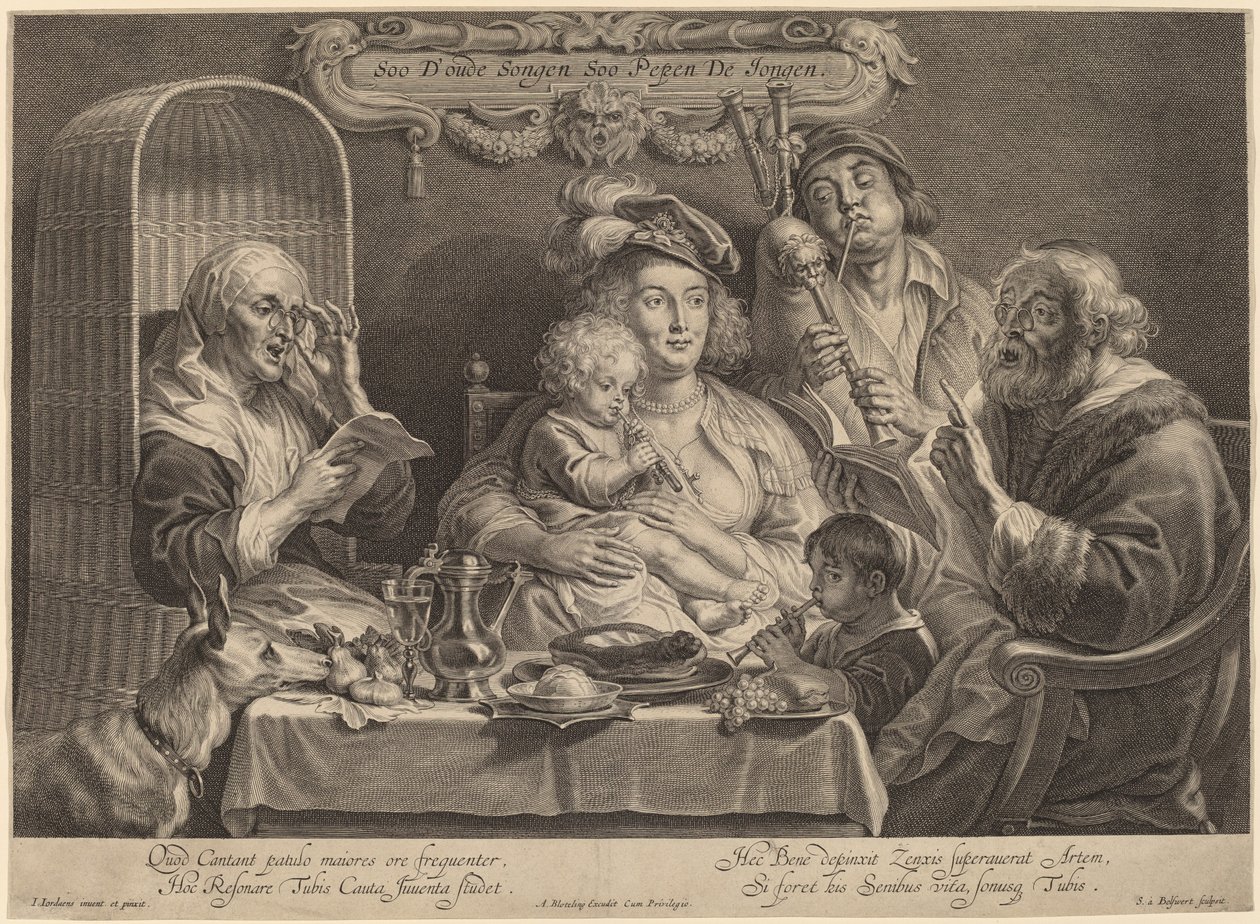 Il Concerto di Famiglia da Schelte Adams Bolswert after Jacob Jordaens