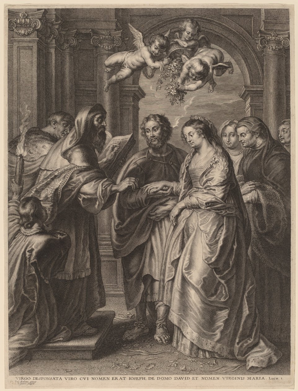 Il matrimonio della Vergine da Schelte Adams Bolswert after Sir Peter Paul Rubens