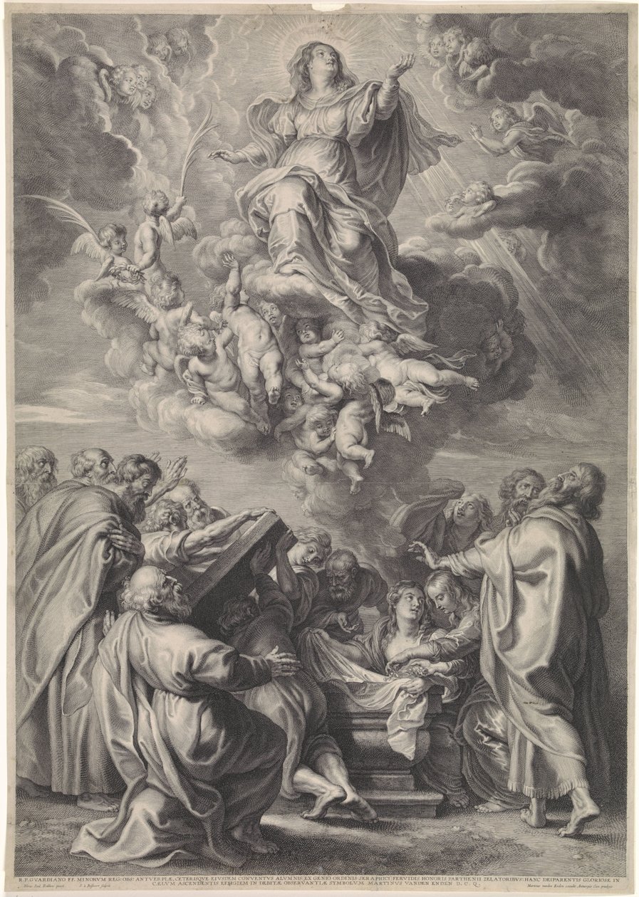 Ascensione di Maria con apostoli da Schelte Adamsz. Bolswert