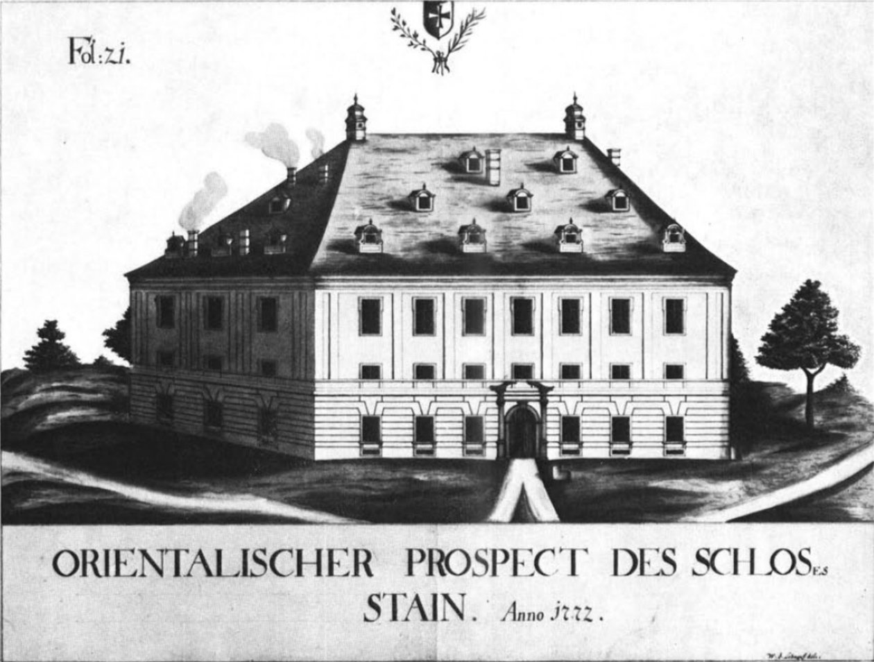 Castello di Stein dal Prospetto Orientale (1772) di Schnepf da Schnepf