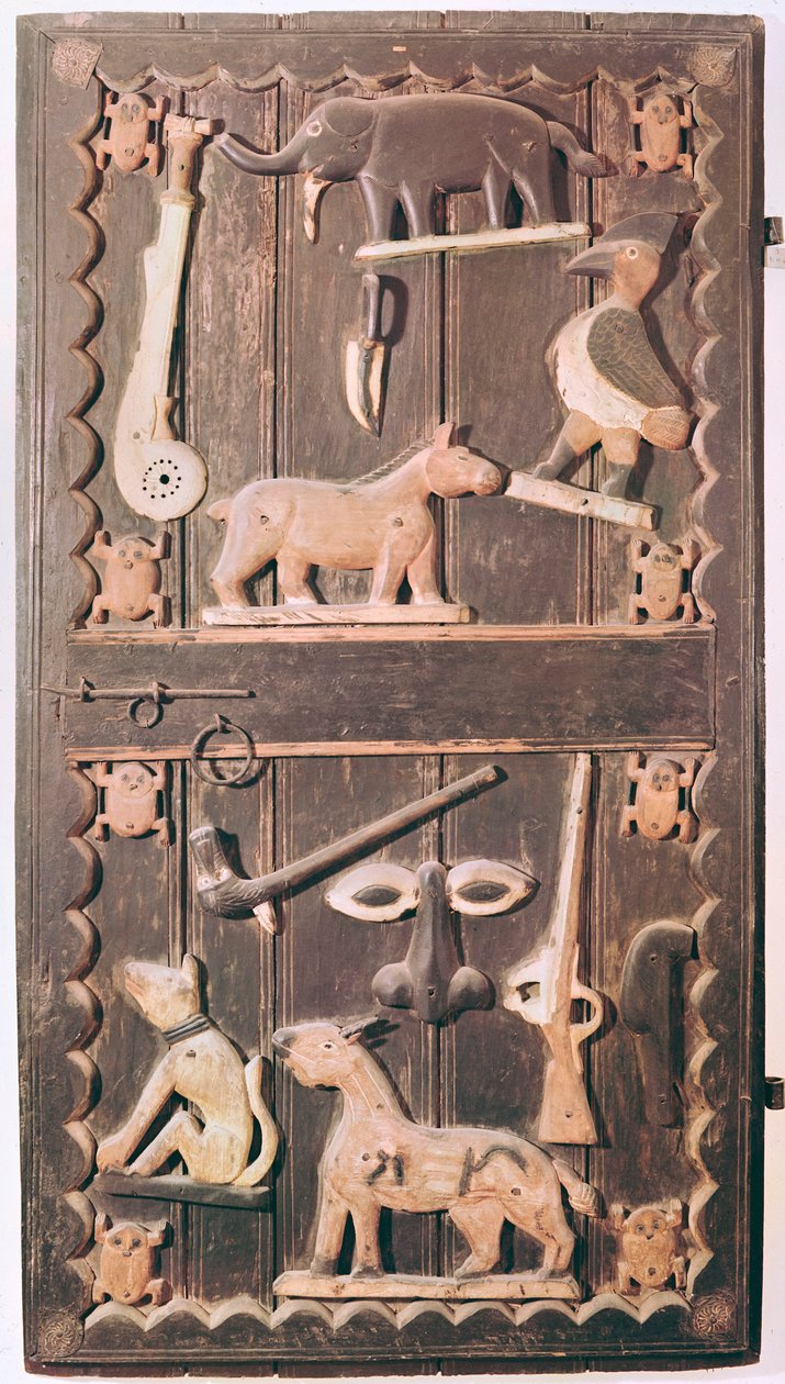 Porta del Palazzo Reale di Abomey, Benin da School African