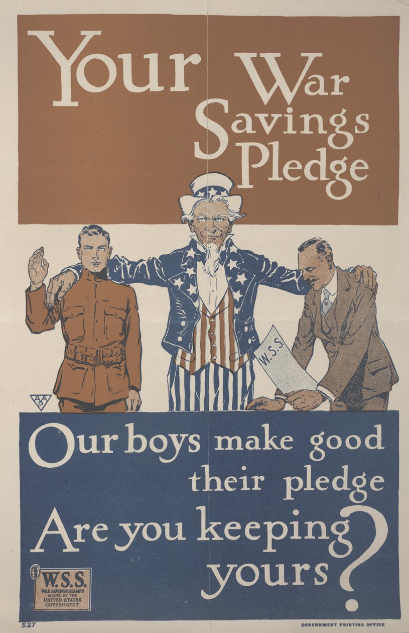Il tuo impegno per il risparmio di guerra. I nostri ragazzi mantengono il loro impegno. Tu stai mantenendo il tuo? da School American