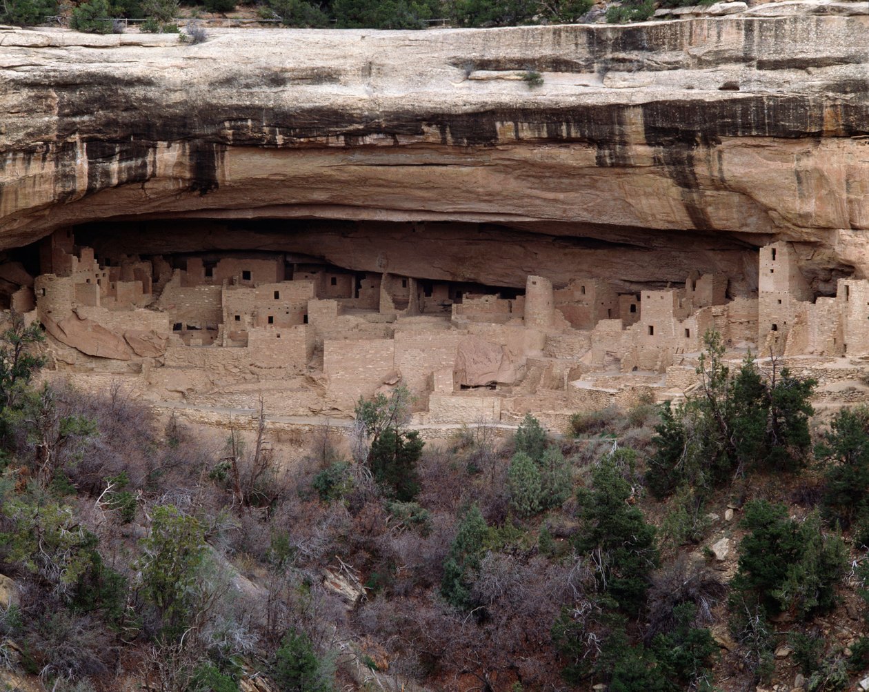 Vista del sito del palazzo della scogliera da School Anasazi