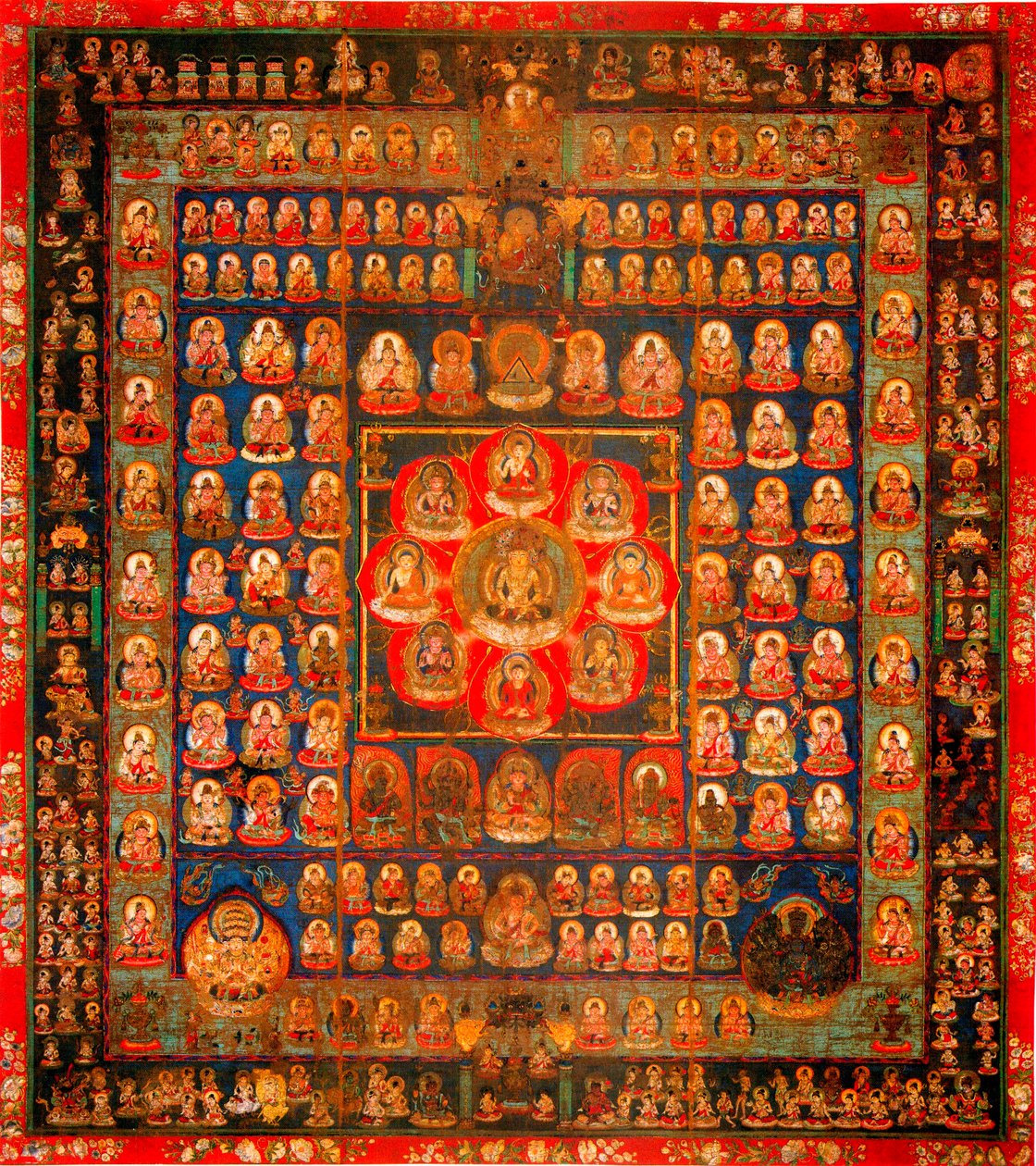 Buddhismo: mandala taizokai (Garbhadhatu) detto del Mondo della matrice da School Asian