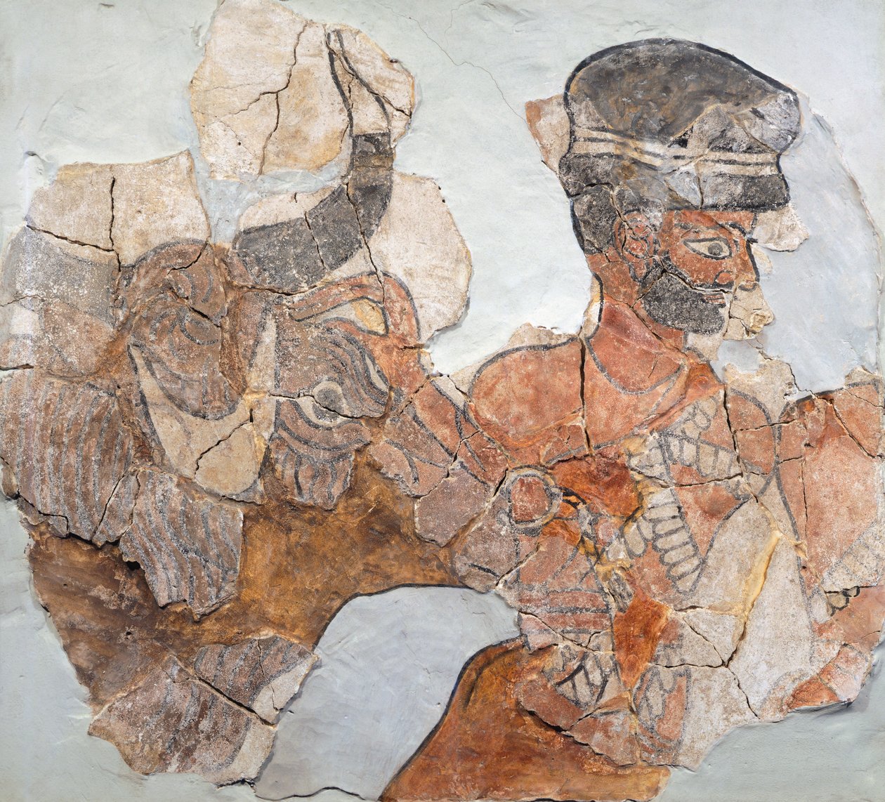 Affresco che raffigura un sacrificio da Mari (ora Tell Hariri), sito archeologico in Siria da School Assyrian