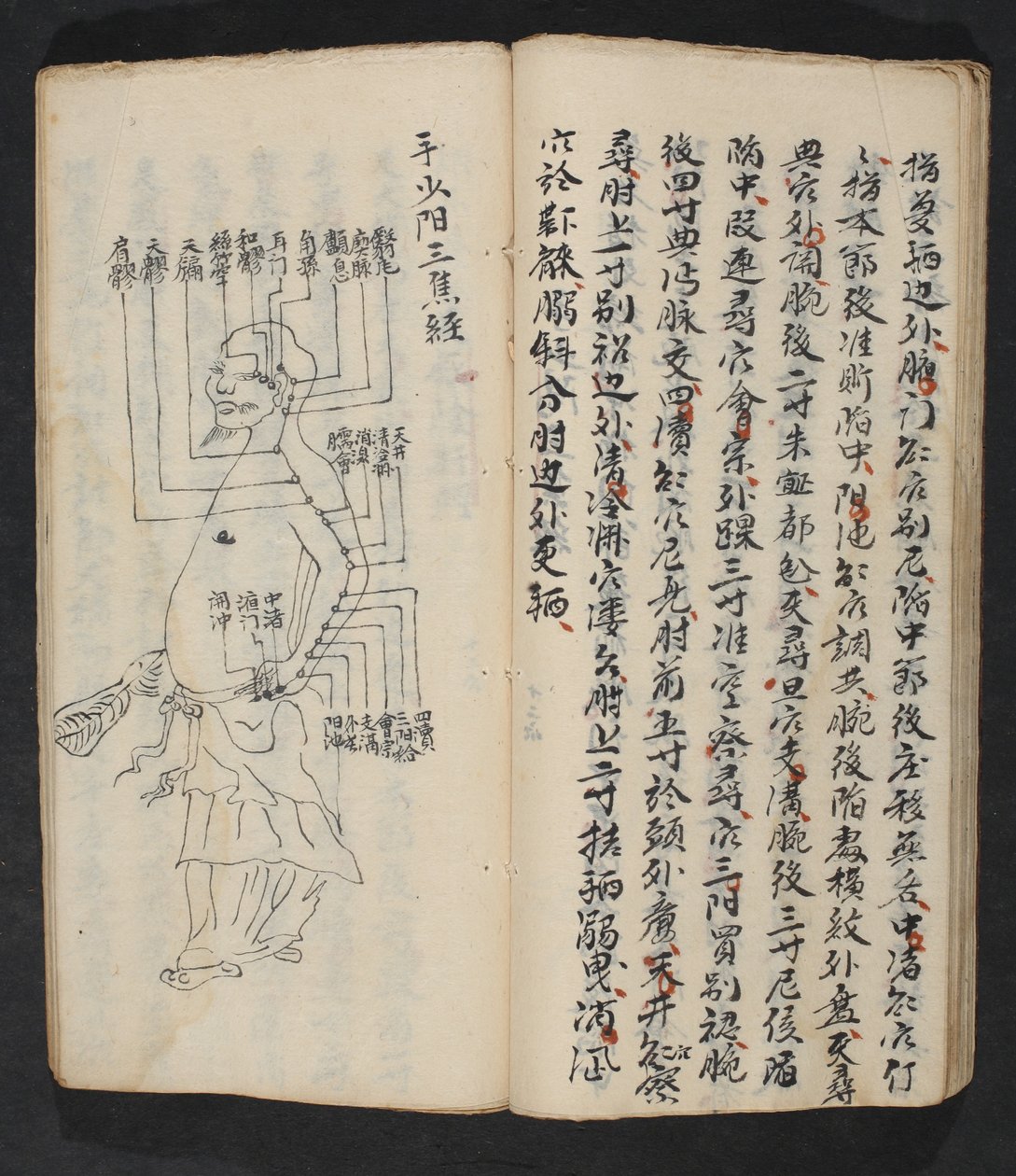 Punti di agopuntura sul braccio, collo e base della testa, da Jing Guan Qi Zhi, 