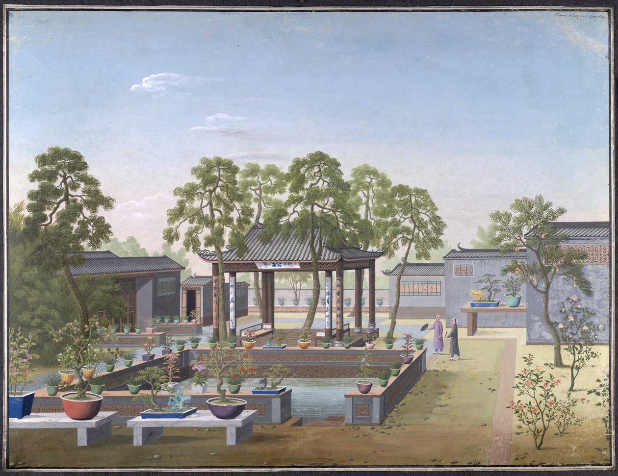 Disegno del giardino di un mercante cinese da School Chinese