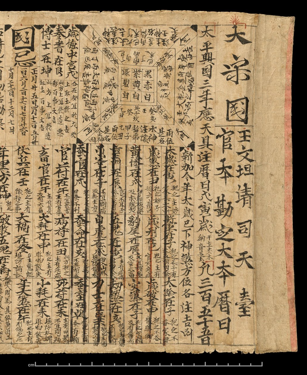 Almanacco per AD 978, Dunhuang Mogao, Cina, c.978 da School Chinese