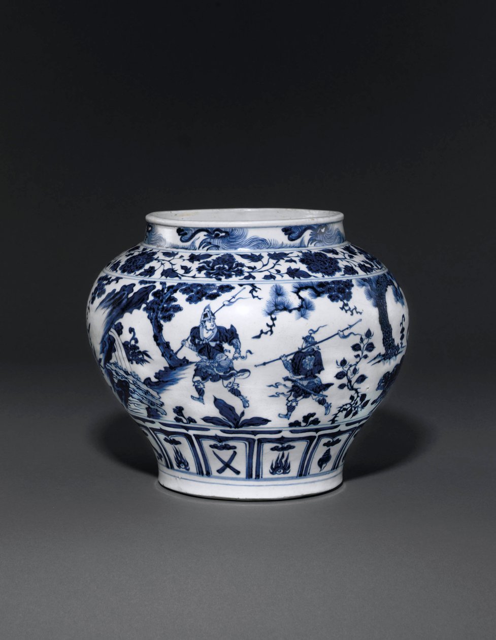 Vaso blu e bianco eccezionalmente raro e importante, dinastia Yuan, metà XIV secolo da School Chinese
