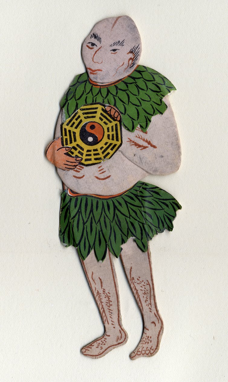 Uomo che simboleggia "Yin e Yang". Oggetto decorativo cinese. s.d. XIX secolo da School Chinese