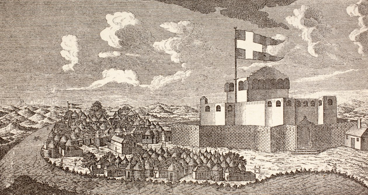 Il forte coloniale danese Fredensborg, Ningo, Ghana, com