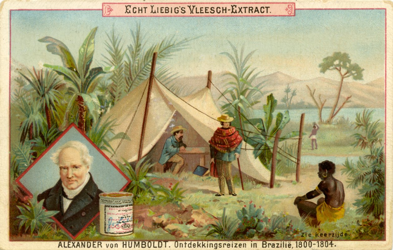 Spedizione di scoperta di Alexander von Humboldt, Liebig Card (stampa) da School Dutch