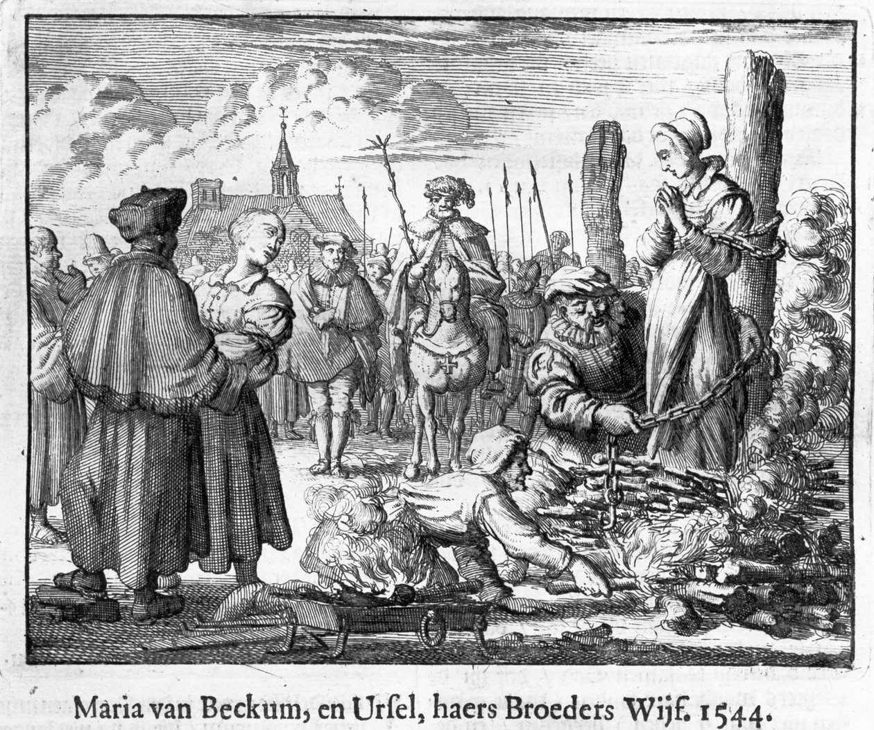 Bruciatura di Maria e Ursula van Beckum, Deventer da School Dutch