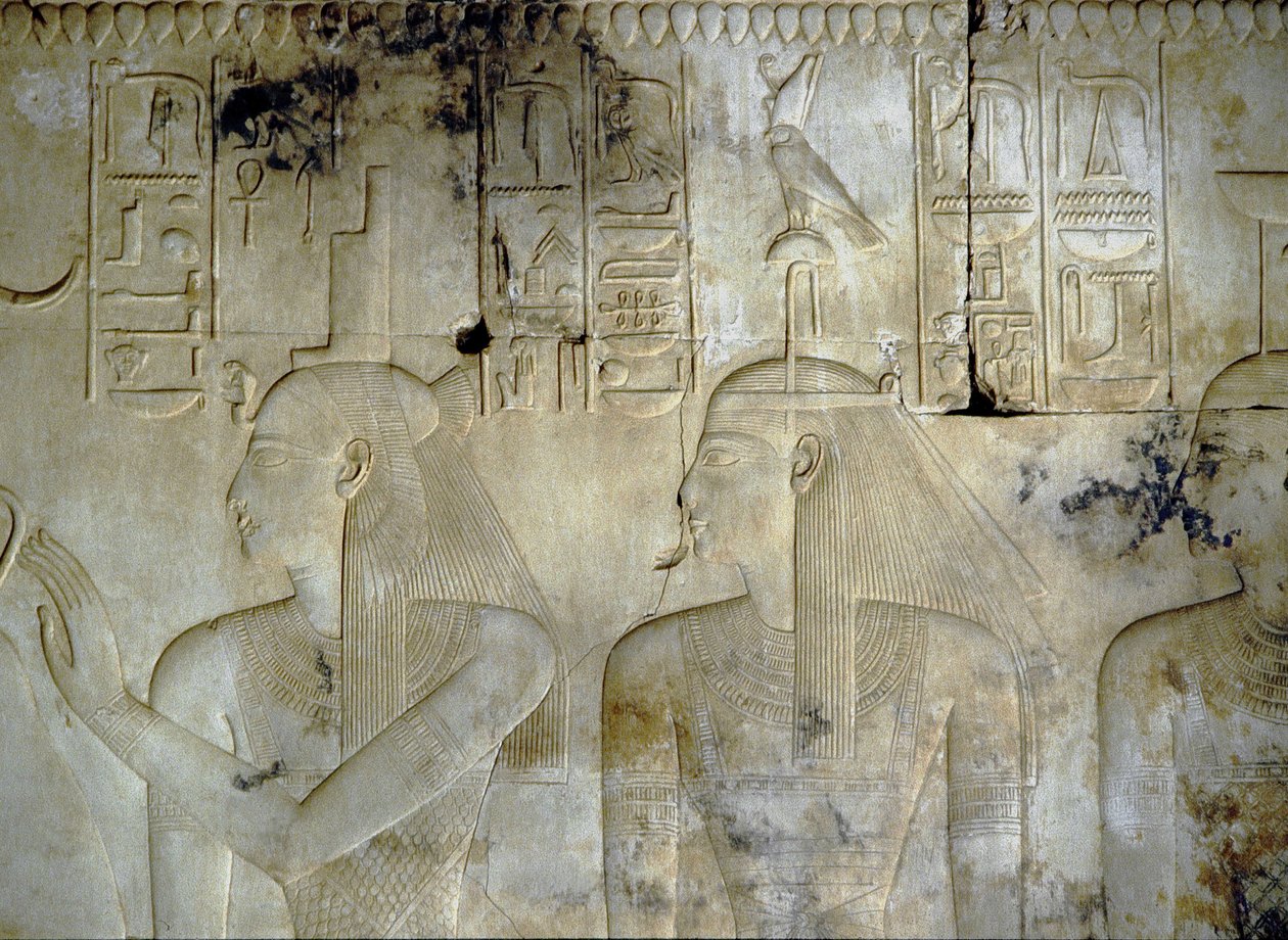 ABYDOS: Tempio di Seti I, le dee che accompagnano il Faraone da School Egyptian