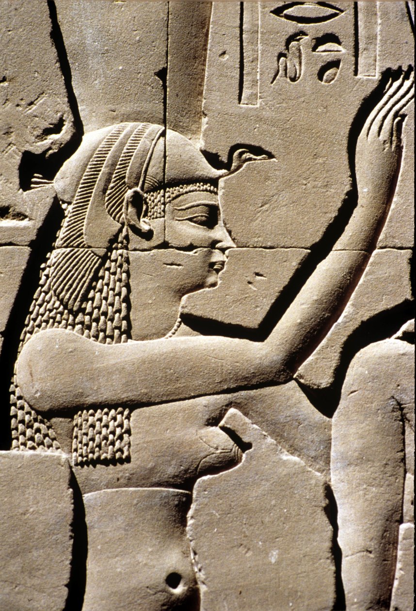 Antico Egitto, Scultura murale, Dea Iside, Tempio di Horus, Edfu, 237 - 57 a.C. da School Egyptian