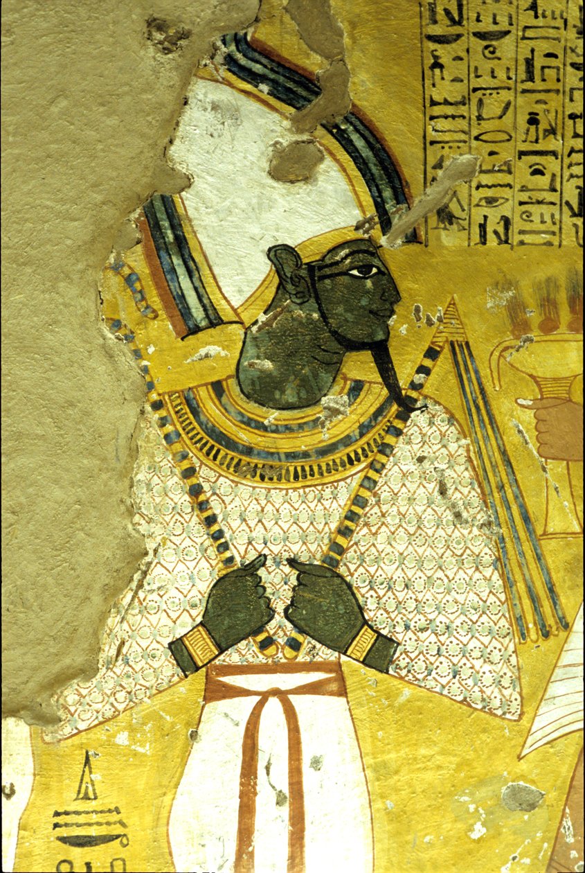 Antico Egitto, Pittura murale Tomba di Inherkhau, Tebe, Tomba dei Nobili, XX dinastia, Osiride, Dio dell