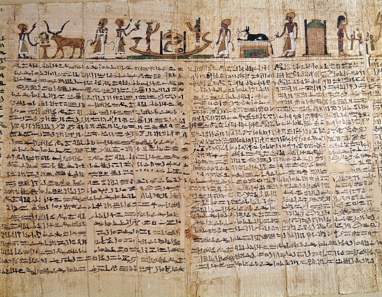 Antichità egizia: Papiro di un Libro dei Morti. Epoca tarda. Parigi, Museo del Louvre da School Egyptian