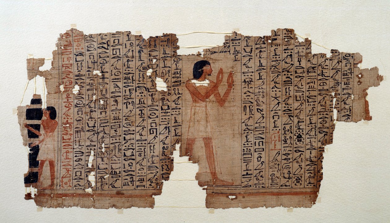 Antichità egizia: estratto da un libro dei Morti da School Egyptian