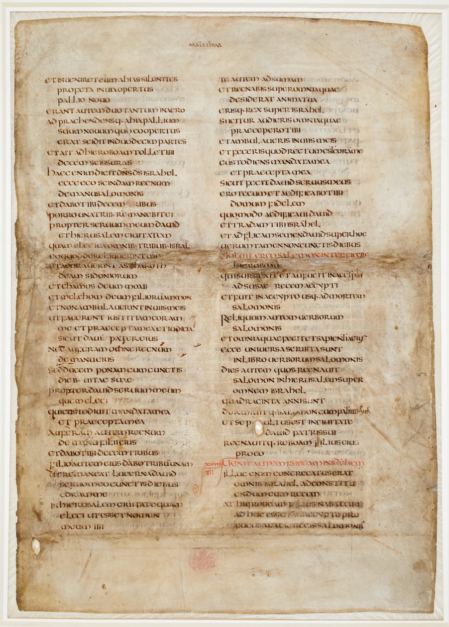 Frammento della Bibbia dal Libro dei Re (la 