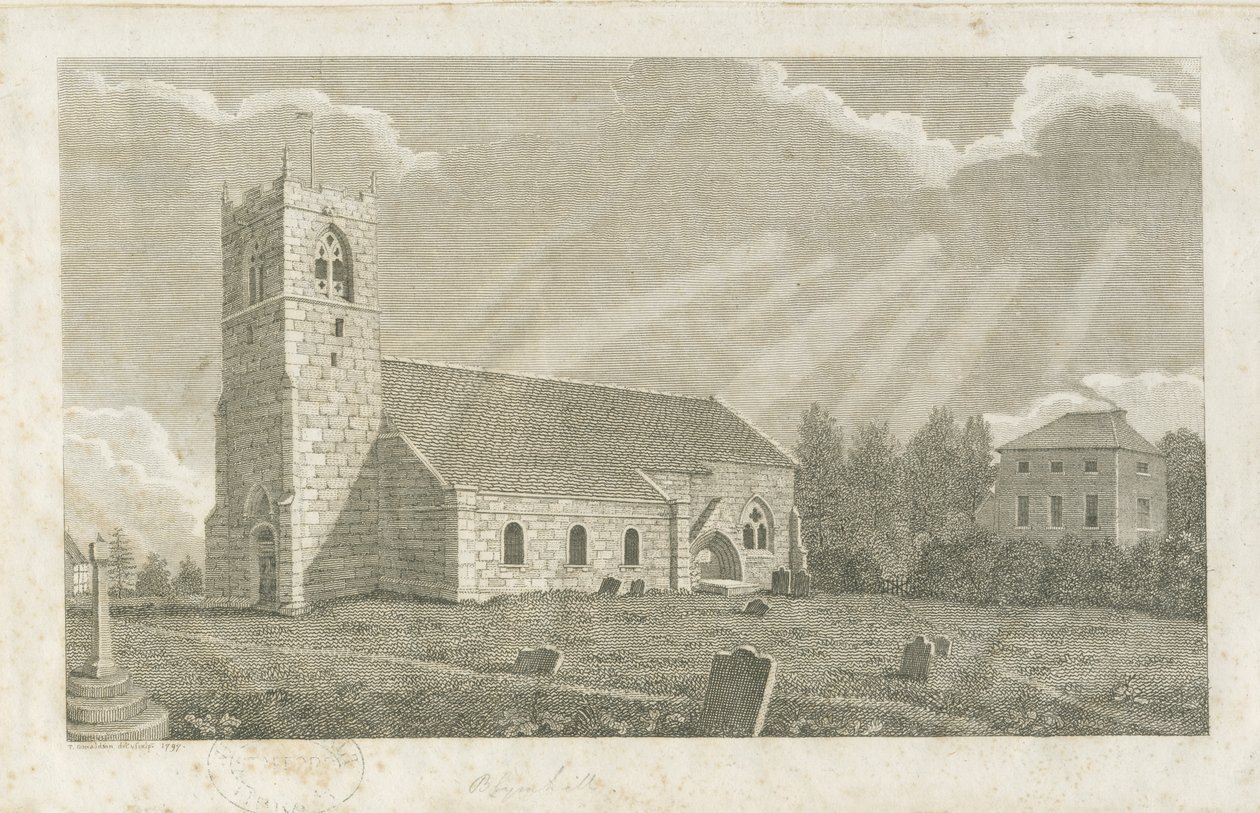 Chiesa di Blymhill (incisione) da School English