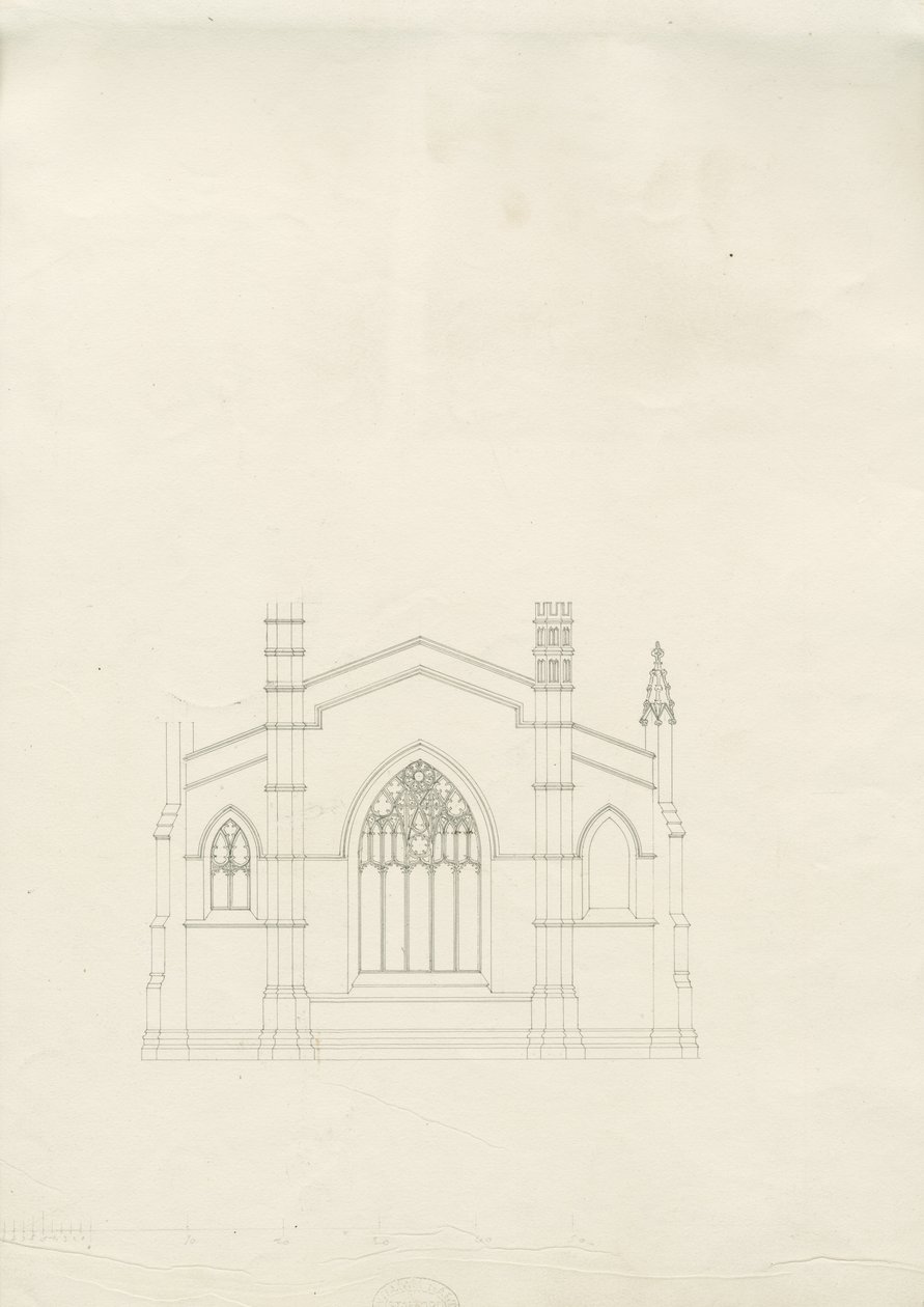 Burton-upon-Trent - Chiesa della Santissima Trinità: disegno, nd [?1820s] da School English